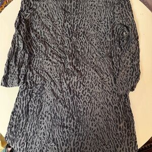 GAP Gray Animal Print Mini Dress
